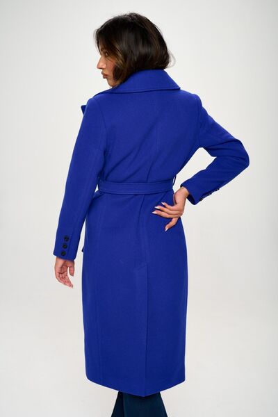 Coalition LA Double-Breasted Longline Coat with Belt - Enfance-Heureuse