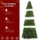 10ft Automatic Tree Structure PVC Material 1200 Lights Warm Color With Colorful 10 Modes With Remote Control 5090 Branches Christmas Tree Green