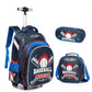 Three-piece Trolley Bag For Primary School Students - Enfance-Heureuse