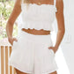 Ruffled Square Neck Cami and Shorts Set - Enfance-Heureuse