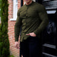 Long Sleeve Shirt Men Casual Button Down Slim Tops Solid Color Casual Mens Clothing - Enfance-Heureuse