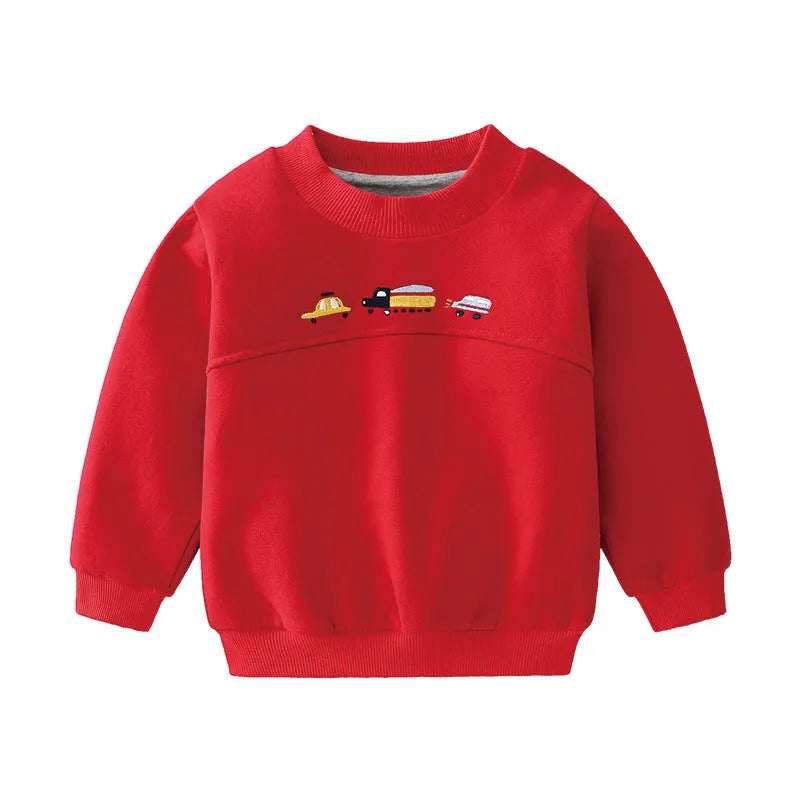 Nouveau pull de voiture de dessin animé de vêtements pour enfants - Enfance-Heureuse