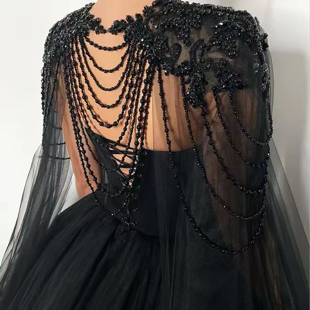 Black Evening Gown Daily Style - Enfance-Heureuse