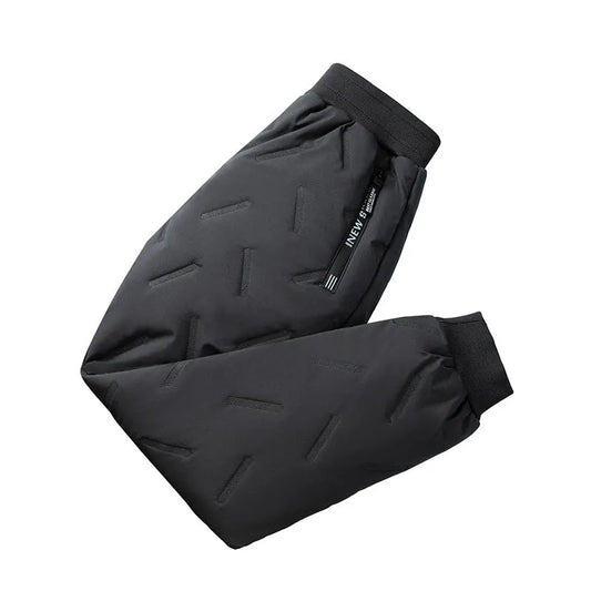 Boys 'fleece And Thickened Cold Proof Warm Bunched Feet Pants - Enfance-Heureuse