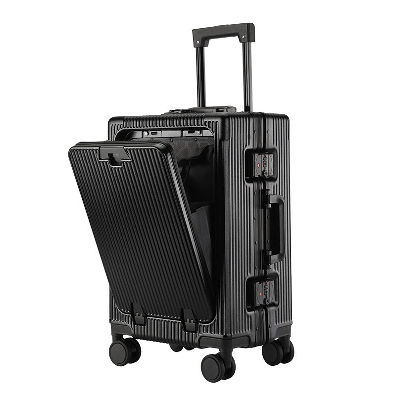 Trolley Aluminum Frame Large Capacity Front Opening Luggage - Enfance-Heureuse