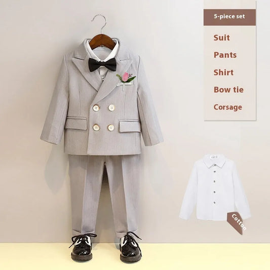 Boys' Spring And Autumn Suit Vest Set - Enfance-Heureuse
