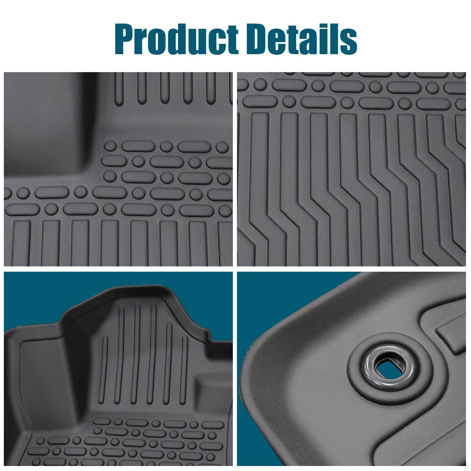 Car Floor Mats For 2023 CRV Hybrid Black All-Weather TPE Rubber Car Mats - Enfance-Heureuse