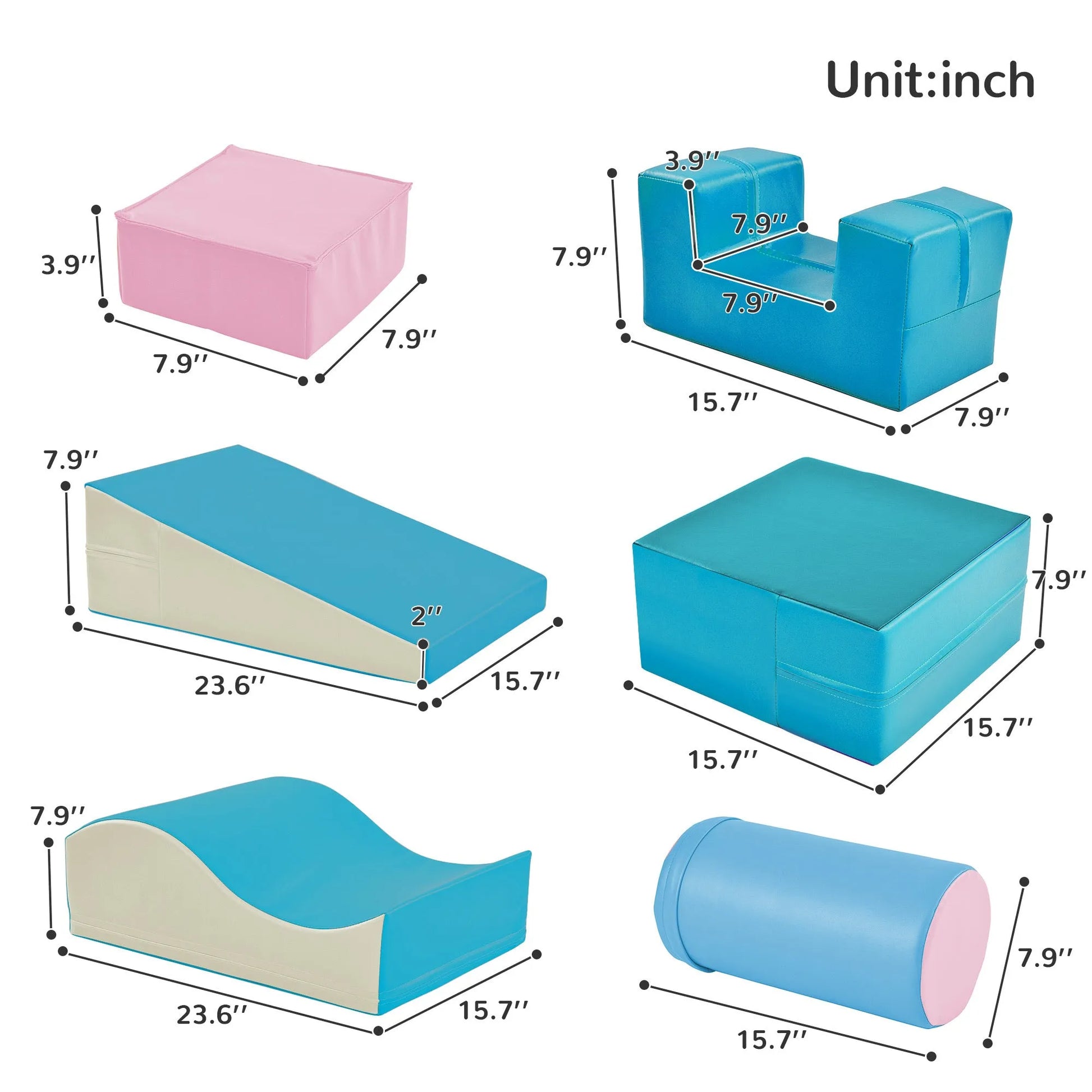 Colourful Soft Crawl And Crawl Foam Playset 6-in-1 - Enfance-Heureuse