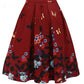 European And American Vintage Printed Floral Skirt - Enfance-Heureuse