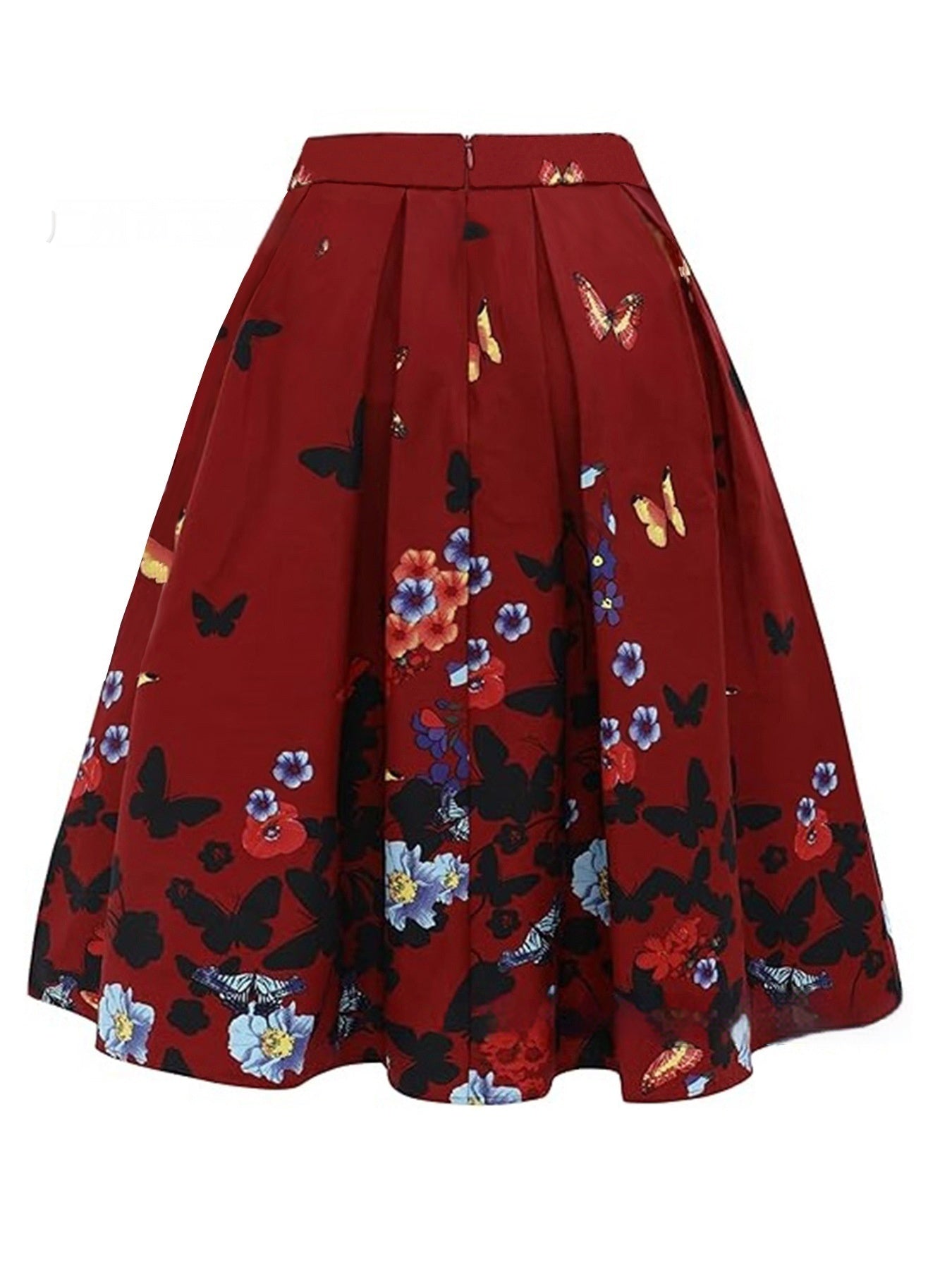 European And American Vintage Printed Floral Skirt - Enfance-Heureuse