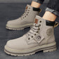 Men's Fashion Seven-hole Fleece-lined Durable Wear-resistant Overalls Boots - Enfance-Heureuse
