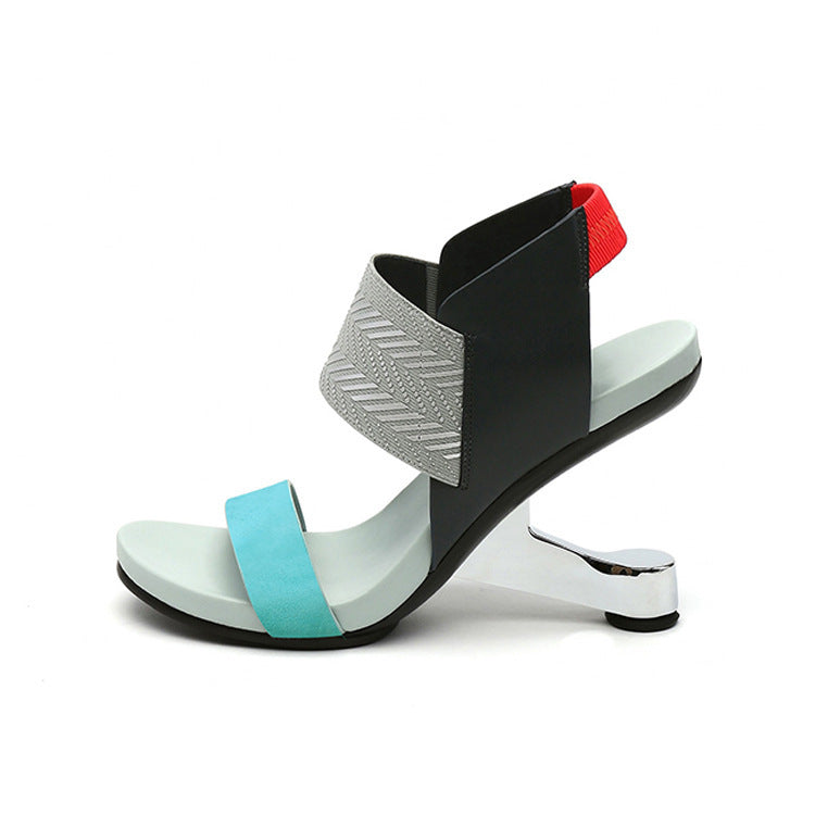 Sandales pour femmes européennes et américaines aux couleurs assorties