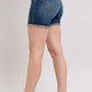 Judy Blue Tummy Control Fray Hem & Shield Back Pockets Denim Shorts