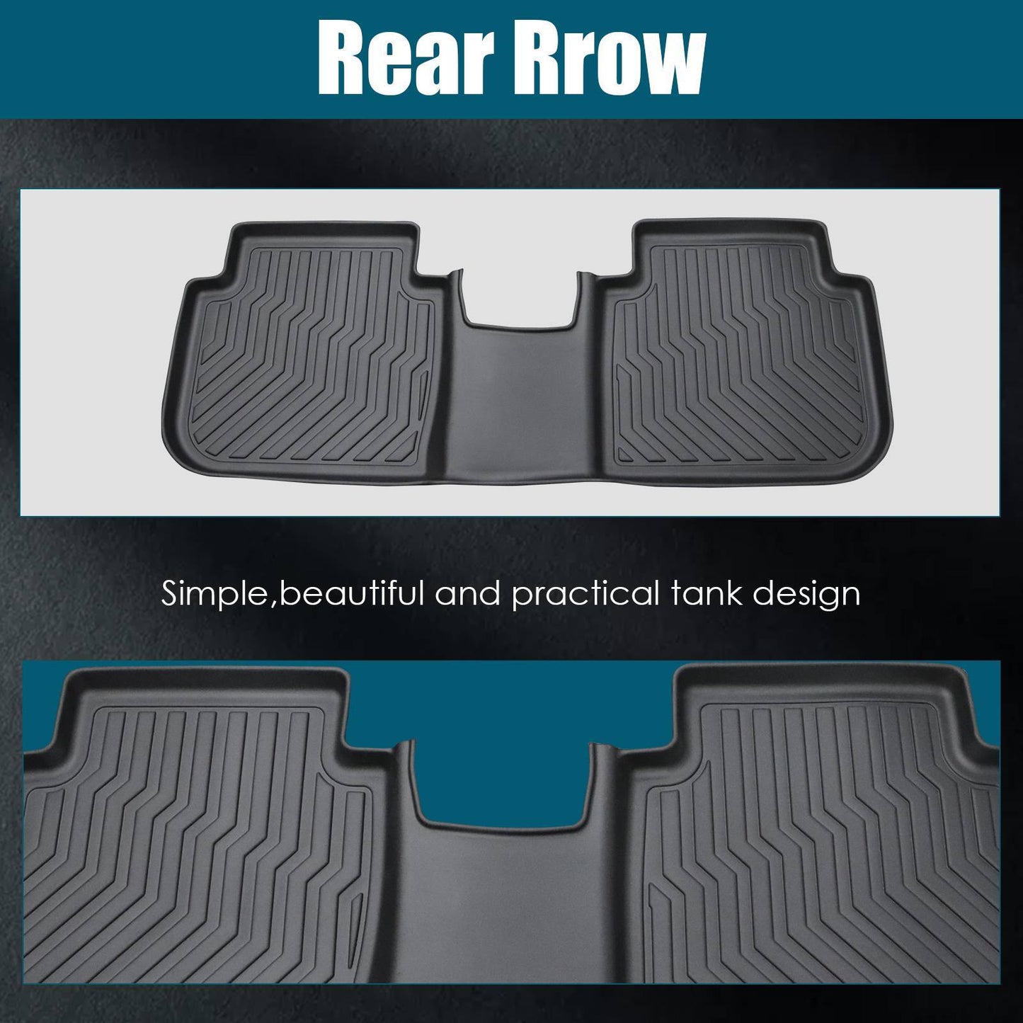 Car Floor Mats For 2023 CRV Hybrid Black All-Weather TPE Rubber Car Mats - Enfance-Heureuse