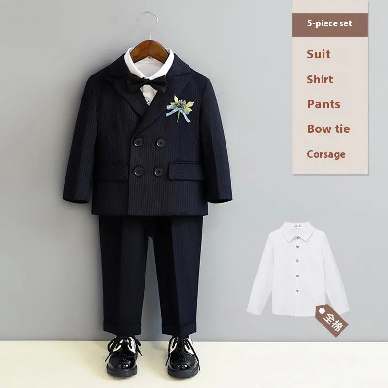 Boys' Spring And Autumn Suit Vest Set - Enfance-Heureuse