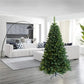 Pre-Installed Illuminated Christmas Tree 6 Foot Faux Hinged Christmas Tree With Foldable Stand - Enfance-Heureuse