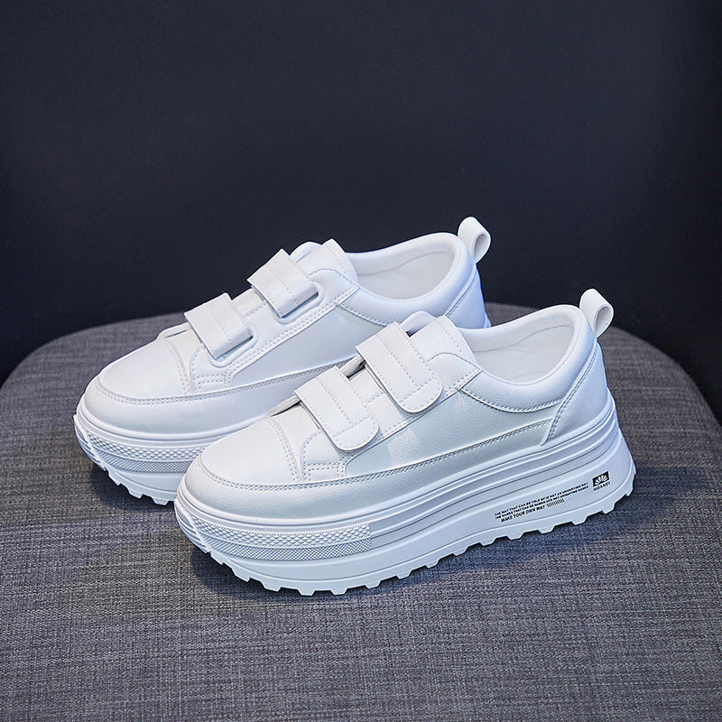 Women's Casual Spring And Autumn Thick Sole Platform White Shoes - Enfance-Heureuse
