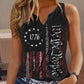 Ladies' V-neck Printed Fashionable Camisole Vest - Enfance-Heureuse