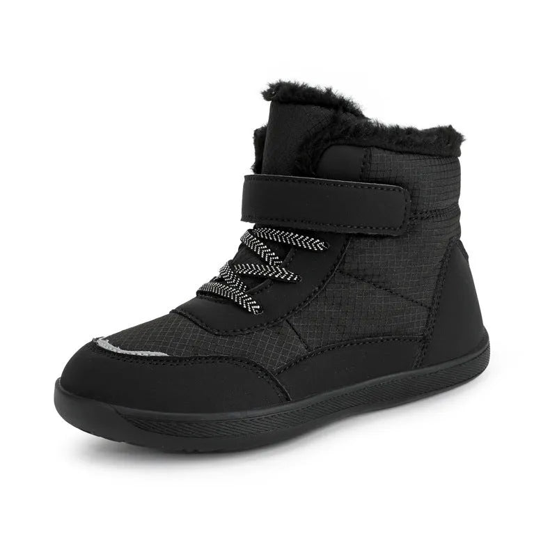 Children's High-top With Velvet Thick Wide-toe Cotton-padded Shoes Outdoor Keep Warm Snow Boots - Enfance-Heureuse