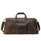 Vintage Crazy Horse Leather Men's Travel Large Capacity Tote - Enfance-Heureuse