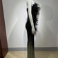 Ostrich Feather Gradient Sequin Tube Top Jumpsuit - Enfance-Heureuse