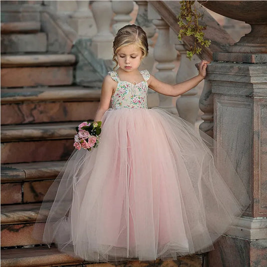 Girls Performance Costume Children's Dress Wedding Dress Princess - Enfance-Heureuse