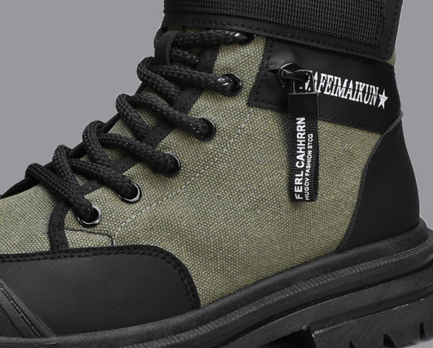 Shell Toe Thick Bottom Work Shoes Men's Boots - Enfance-Heureuse