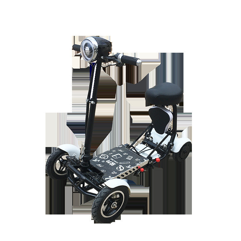 Cyungbok Mini vélo électrique pliable à quatre roues pour adultes, scooter de transport pour personnes âgées