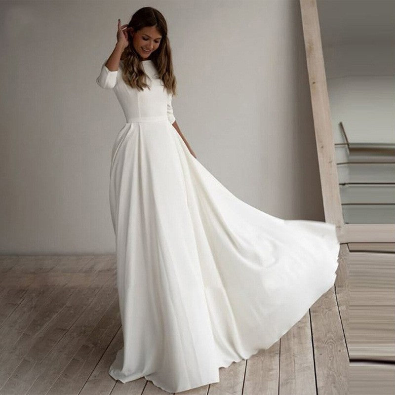 Long Temperament Commute Slim-fit Banquet Wedding Evening Dress - Enfance-Heureuse