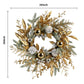 Christmas Wreath 20 Inch Christmas Door Decoration Garland With Warm Lights - Enfance-Heureuse