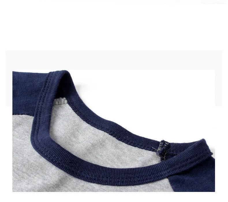 T-shirt à manches longues à imprimé contrasté pour enfants