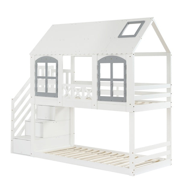 Massivholz Doppelschicht Babybett - Enfance-Heureuse