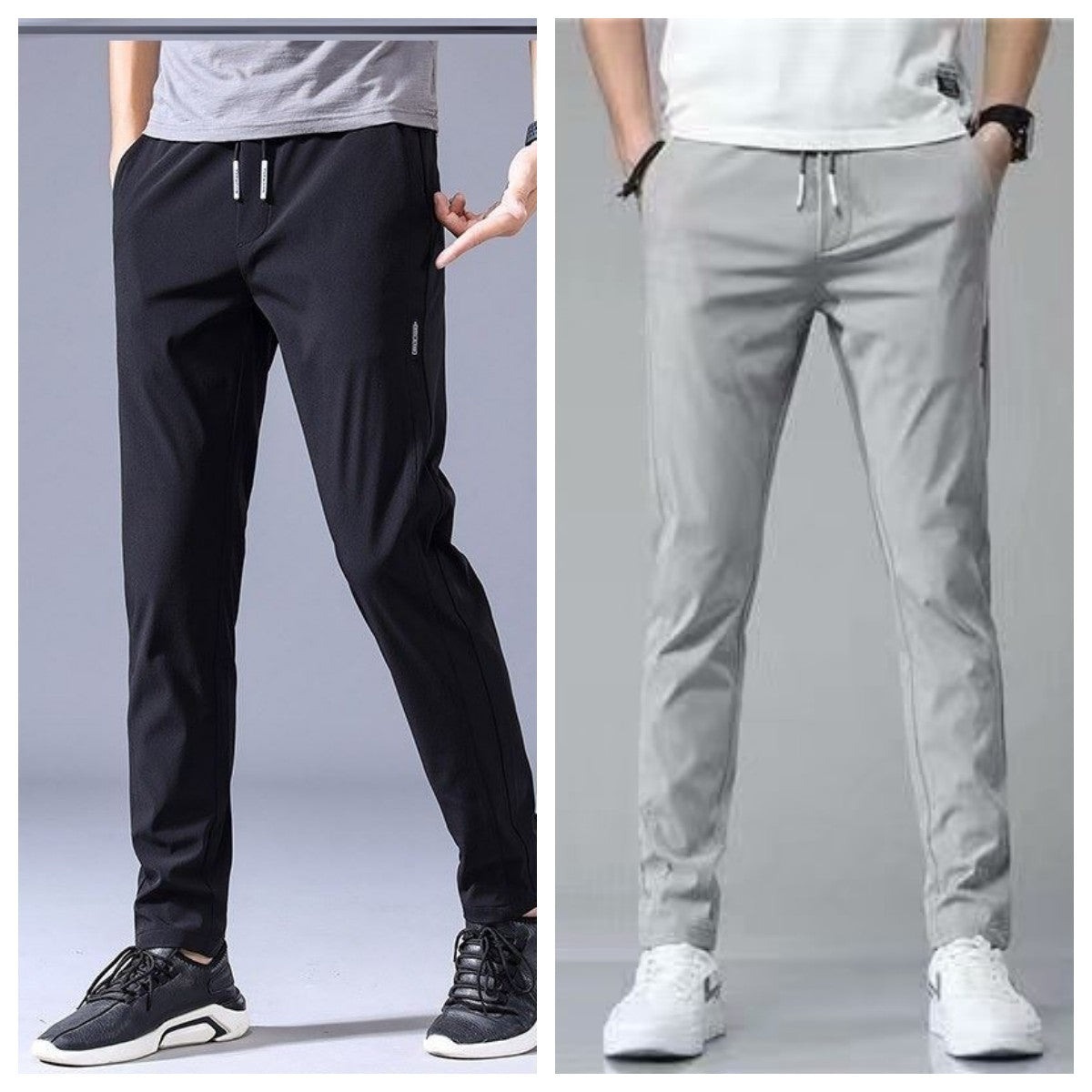 Pantalon à cordon de serrage, pantalon décontracté fin, version coréenne, pantalon de survêtement ample et droit, vêtements pour hommes