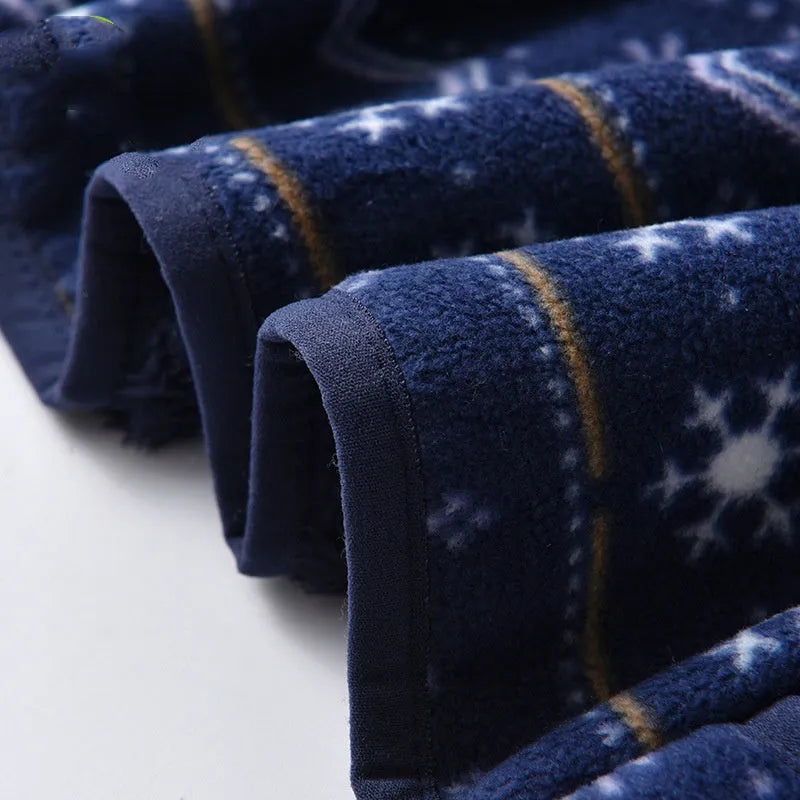 Children's Printed Polar Fleece Cartoon Jacket Plus Velvet - Enfance-Heureuse