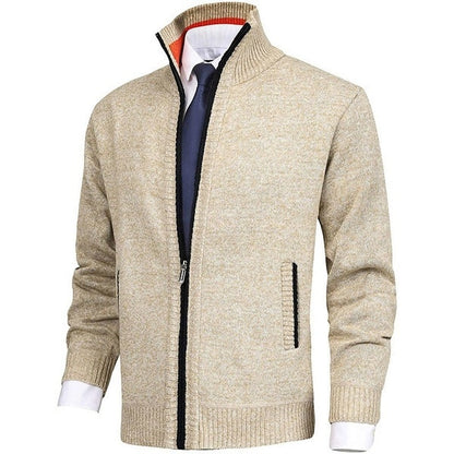 Men's Knitted Regular Fit Full Zip Cardigan Sweater Cardigan Sweater For Mens Knit Sweater Casual Outerwear - Enfance-Heureuse