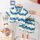 Beach Style Shirt Thin Holiday Shirt Casual Two-piece Suit - Enfance-Heureuse