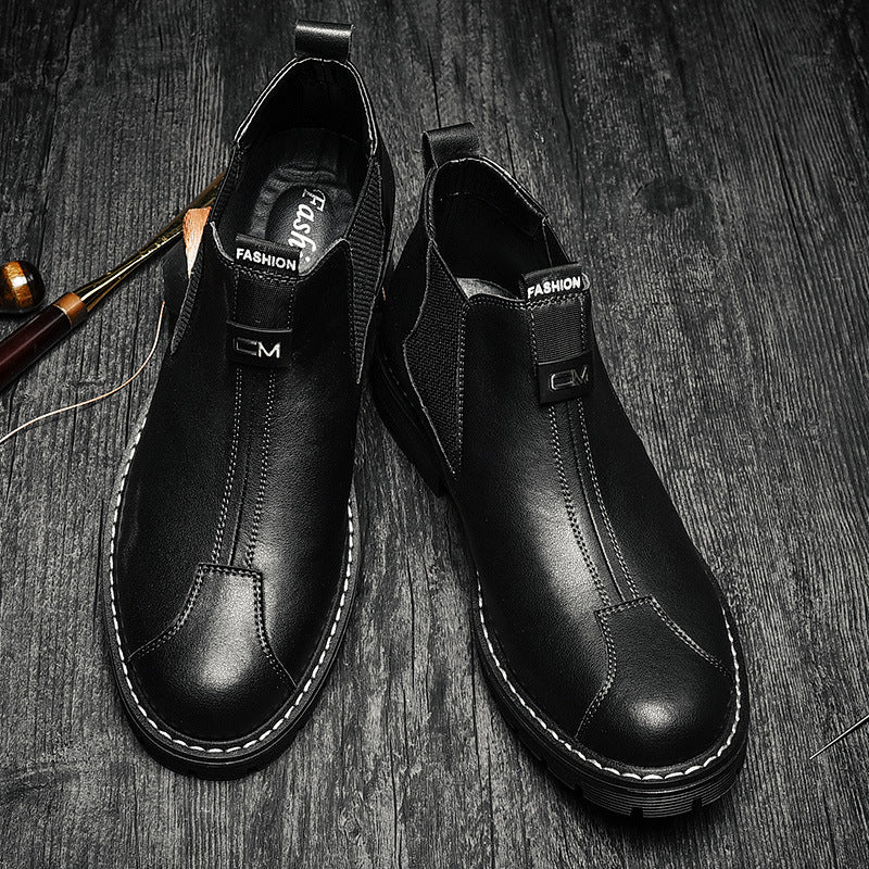 Men's Shoes Business Casual Shoes British Retro Platform - Enfance-Heureuse