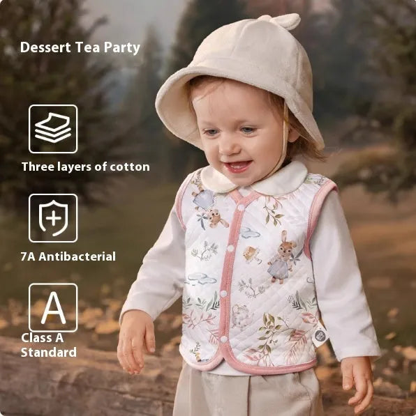 Made Of Pure Cotton For Warmth Vest - Enfance-Heureuse