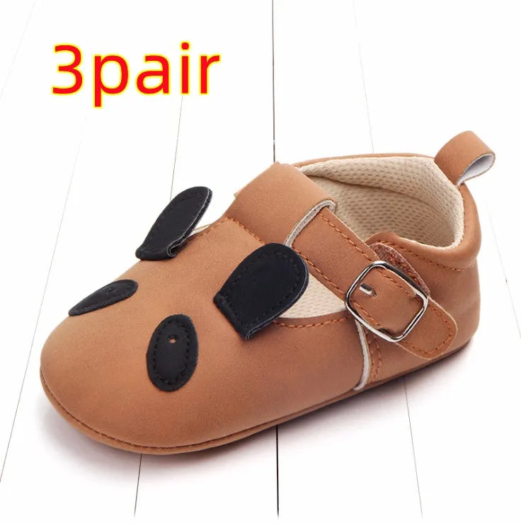 Spring and autumn cartoon animal baby shoes matte leather non-slip soft bottom baby shoes wholesale 0884 - Enfance-Heureuse