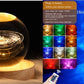 LED Water Ripple Ambient Night Light USB Rotating Projection Crystal Table Lamp RGB Dimmable Home Decoration 16 Color Gifts - Enfance-Heureuse