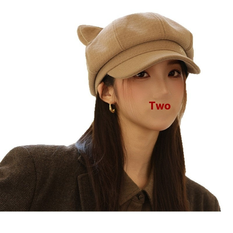 Cute Youth-looking Painter Cap Casual Letters