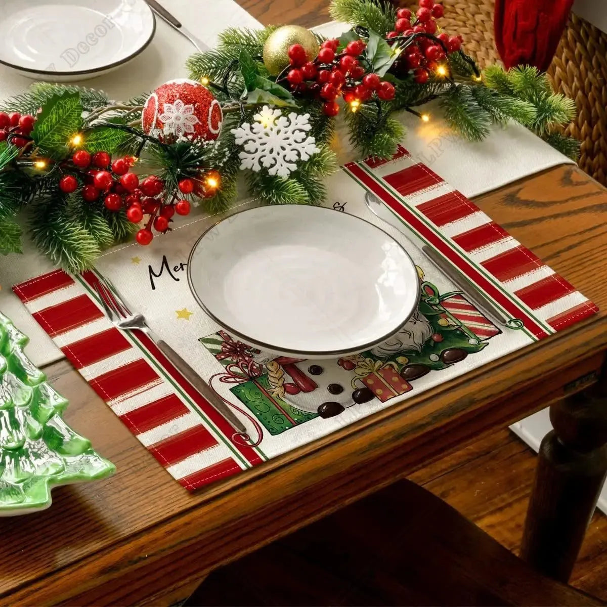 Christmas Holiday Decoration Insulation Anti-scald Placemat - Enfance-Heureuse
