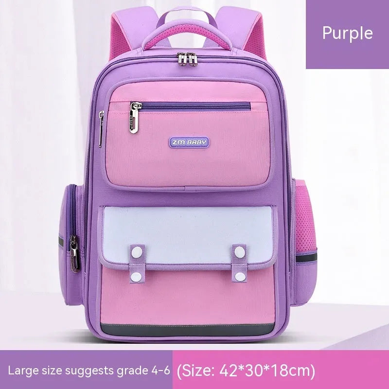 Primary School Student Schoolbag Male Grade 1-3-6 Portable Burden Alleviation Large Capacity Children's Schoolbag Backpack - Enfance-Heureuse