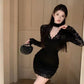 Halter Lace Dress Women's Autumn And Winter Hip-wrapped Figure Inner Skirt