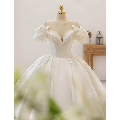 French Bride Small Premium Wedding Dress - Enfance-Heureuse