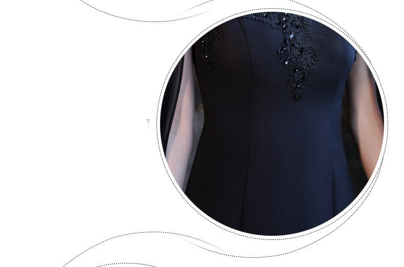 Black Evening Dress For Women With A High-end Feel - Enfance-Heureuse