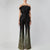 Ostrich Feather Gradient Sequin Tube Top Jumpsuit - Enfance-Heureuse