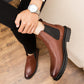 Mens Fashion Wedding Party Dresses Warm Cotton Winter Boots Cow Leather - Enfance-Heureuse