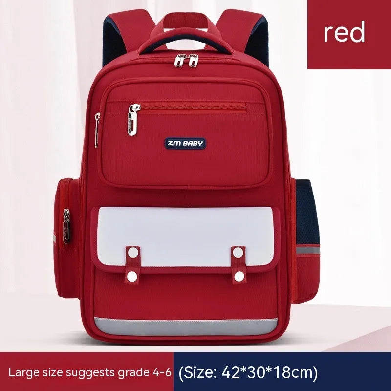 Primary School Student Schoolbag Male Grade 1-3-6 Portable Burden Alleviation Large Capacity Children's Schoolbag Backpack - Enfance-Heureuse
