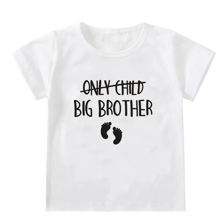 Boys And Girls Short Sleeve Children's Round Neck White T-shirt - Enfance-Heureuse